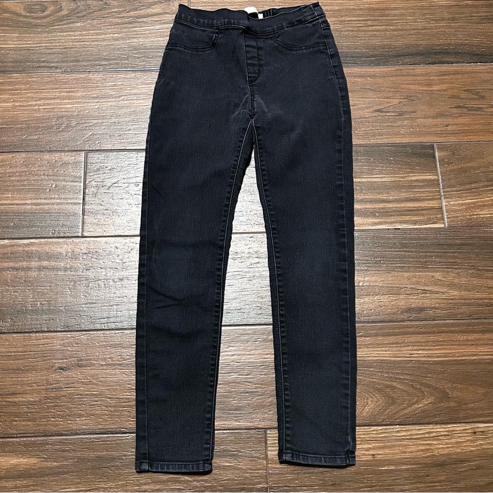Levi’s‎ Girls Black Jean Leggings 10 Regular Elastic Pull On Skinny